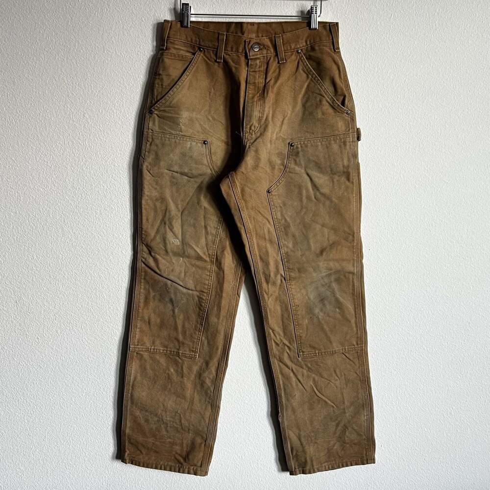 Carhartt B136 BRN brown double knee carpenter pants